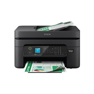 Epson WorkForce WF-2930 Wireless All-in-One Color Inkjet Printer, Copier, Scanner - Black: Smartphone App, USB, Automatic 2-Sided Printing