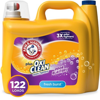 Arm & Hammer Plus OxiClean with Odor Blasters Fresh Burst Liquid Detergent 122 Loads - 158.6oz