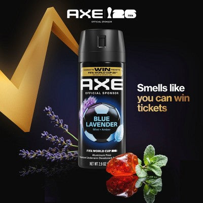 Axe Blue Lavender 72-Hour Aluminum-Free Body Spray - Mint & Amber - 2.9oz
