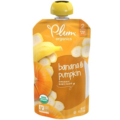 Plum Organics Baby Food Stage 2 Pumpkin & Banana 4oz