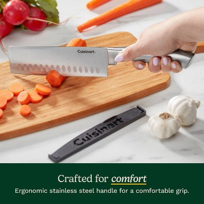 Cuisinart Classic Stainless Steel 7" Nakiri/Vegetable Cleaver Knife with Blade Guard