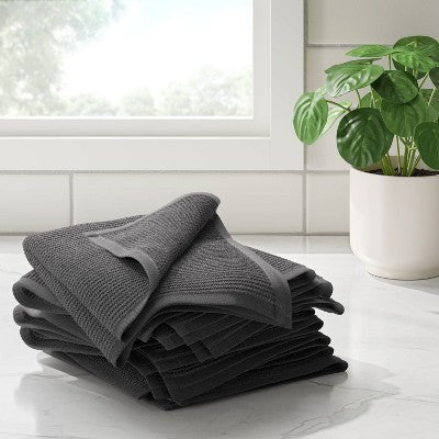 6pc Bar Mops Kitchen Textile Gray - Room Essentials: Cotton Terry Dish Towels, OEKO-TEX Certified, 18"x16" (LOCAL PICKUP ONLY)