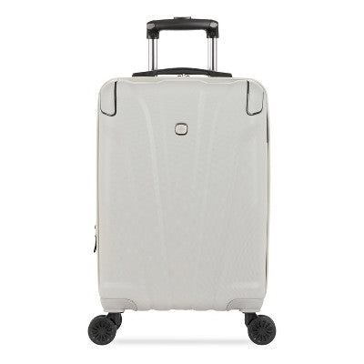 SWISSGEAR Cascade Hardside Carry On Spinner Suitcase - Sustained Gray: Tear-Resistant, 8 Wheels