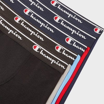 Champion Boys' 5pk Wicking Active Performance Boxer Briefs- Blue/Red S