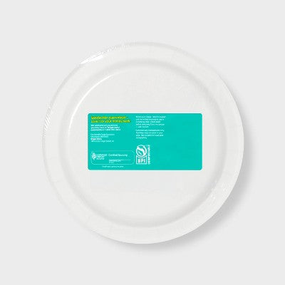 White Plate 6.8" - 58ct - up&up