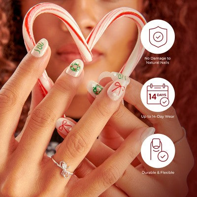Kiss Nails Voguish Fantasy Fake Nails - Snow Much Fun - 33ct