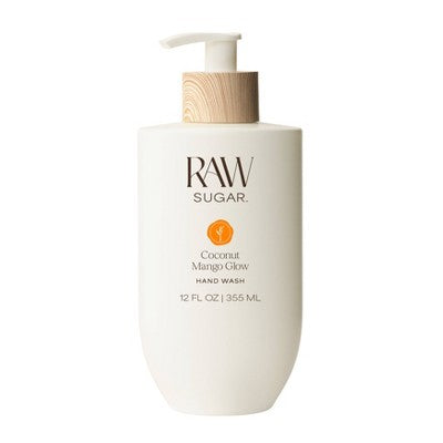 Raw Sugar Gentle Hand Wash - Coconut Mango Glow - 12 fl oz: Vegan, Gel, Pump Bottle, Normal to Dry Skin