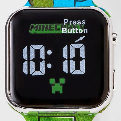 Boys' Minecraft Watch Set with Flashlight - Green