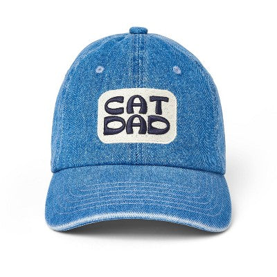 Adult "Cat Dad" Baseball Cap - Denim - The Cuddle Collab