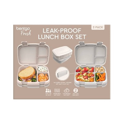 Bentgo Fresh Leakproof Bento Lunch Box 2pk - Dune & Moondust: BPA-Free Containers