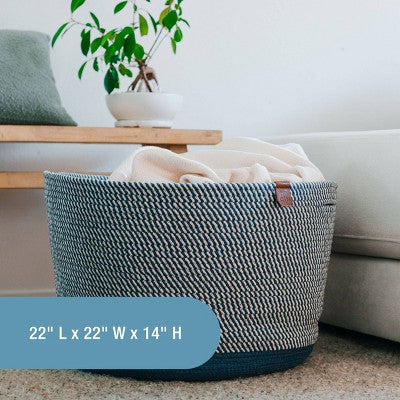 CleverMade XL Rope Basket Navy Noir (LOCAL PICKUP ONLY)
