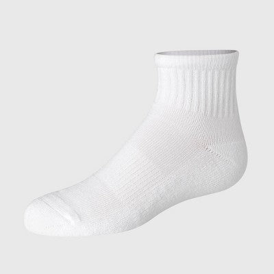 Hanes Girls' 6pk Pure Comfort Organic Cotton Ankle Socks - White M