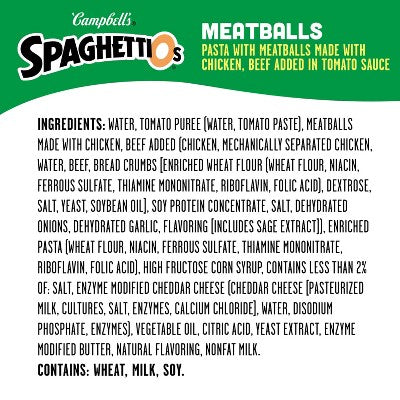 SpaghettiOs Canned Pasta with Meatballs - 15.6oz