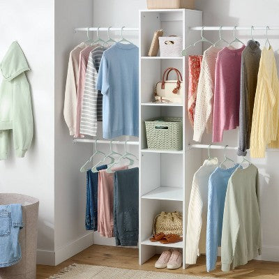 5-Shelf Wood Tower Closet System White - Brightroom (LOCAL PICKUP ONLY)