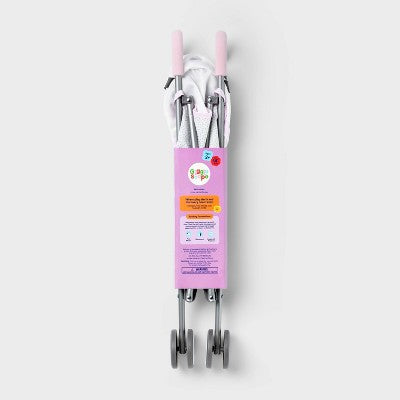 Gray Dot Dog Fold-Up Stroller for 14" - 16" Dolls - Gigglescape: Recycled Materials, Powder-Coated Steel (LOCAL PICKUP ONLY)