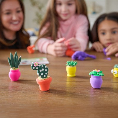 Chuckle & Roar Whoa Dough Slide & Shape Plant Creator Air Dry Clay Kit with Roller Mold System 10 Colors Ages 5+