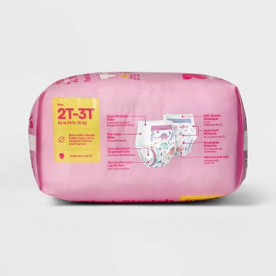 Girls' Disposable Training Pants - 2T-3T - 28ct - up&up