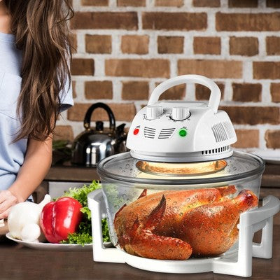 NutriChef Countertop Oven Air Fryer - Kitchen Convection Cooker for Healthy Food Cooking & Air-Frying with Adjustable Time & Temp (LOCAL PICKUP ONLY)