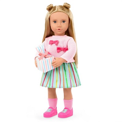 Our Generation Kat Poseable 18" Doll with Storybook & Candy Play Food Accessories