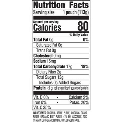 Happy Baby Organics Clearly Crafted Stage 2 Apples, Guavas & Beets - 4oz