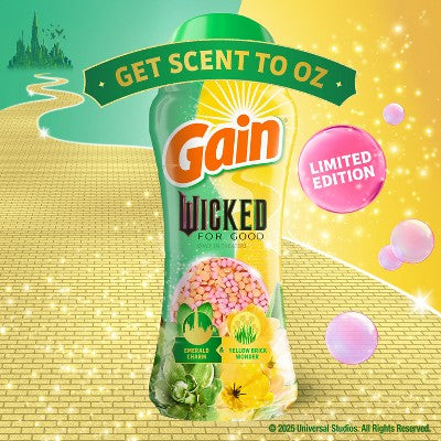 Gain Wicked Laundry Scent Booster Beads, Limited Edition Charm & Yellow Brick Wonder - 12.2oz