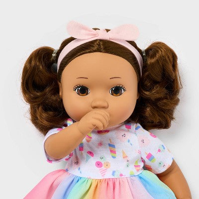 14" Toddler Baby Doll - Brown Hair/Eyes - Gigglescape