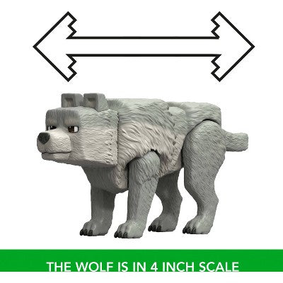 Minecraft Dennis the Wolf Action Figure & Accessories 3.25'' Toy Set Inspired by a Minecraft Movie