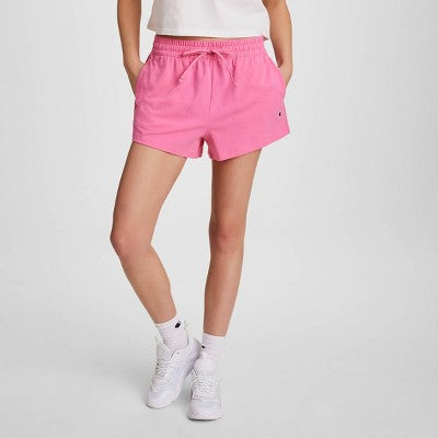 Champion Women's Iconic Cinch Waist Essentials Jersey Shorts L