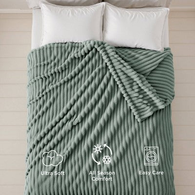 Bedsure Twin/Twin XL Plush Blanket Green