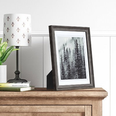 8" x 10" Double Matted Table Frame Dark Brown - Threshold: Traditional Style, Wall/Tabletop Display