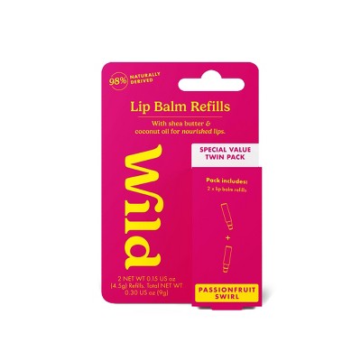 Wild Cosmetics 2X Refill Passion Fruit Lip Balm - 0.3oz
