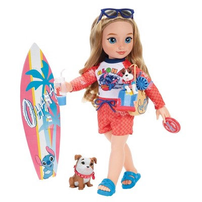 Disney ILY 4EVER Stitch Inspired 18" Doll and Beach Puppy Set Blonde Hair/Blue Eyes