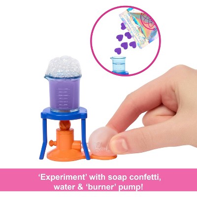 Barbie Scientist Blonde 11" Fashion Doll, Lab Table and Color-Change Accessories