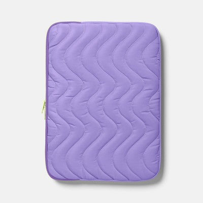 15" Laptop Sleeves - heyday Purple: Recycled Polyester Wave Pattern
