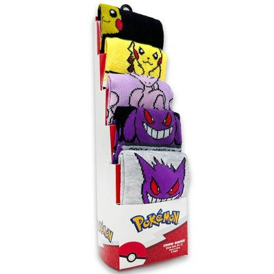 Pokemon 5pk Striped Crew Socks