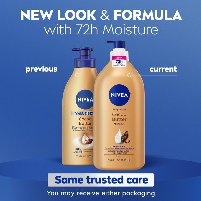 NIVEA Cocoa Butter Body Lotion with Deep Nourishing Serum - 33.8 fl oz