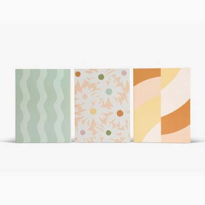 3pc Boxed Floral 'You Make World..' Notepad Trio Set: Garven Lined Paper Journal & Notebooks, Soft Cover, 6x8 Inches