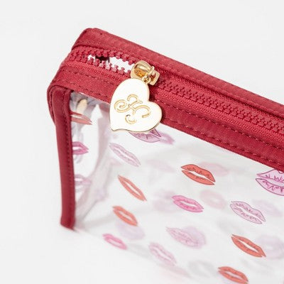 Frasier Sterling Cosmetic Bag - Lips: Vinyl Material, Zipper Closure