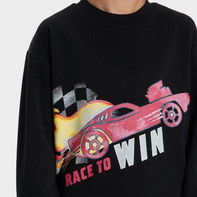 Toddler Boys' Hot Wheels Fleece Sweatshirt - Black 18M