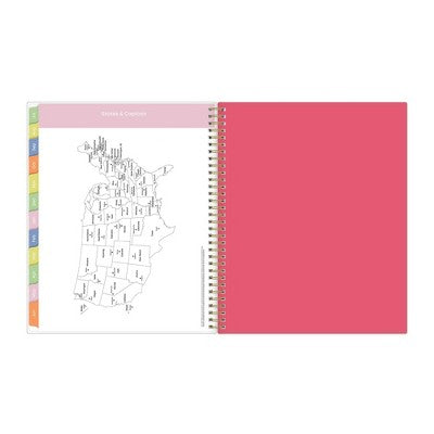 Blue Sky Weekly/Monthly Wirebound Teacher Lesson Planner 8.5"x1" Printed Apple Sketch