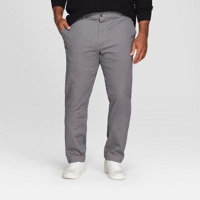 Men's Big & Tall Slim Fit Chino Pants Thundering Gray 36x36