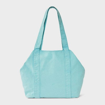 Washed Canvas Tote Handbag - JoyLab Light Blue