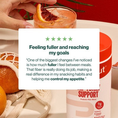 Supergut GLP-1 Daily Support Prebiotic Fiber Powder - Blood Orange - 18 servings/6.1oz