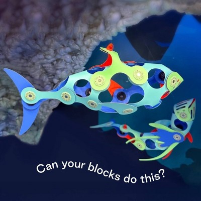 Clixo Marine Marvels Pack: Creative & Problem-Solving Magnetic Building Set with 24 Pieces