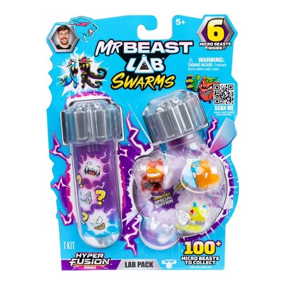 MrBeast Lab Swarms Lab Season 3 Mini Figures: Includes 6 Collectible Figurines & Stickers, No Articulation
