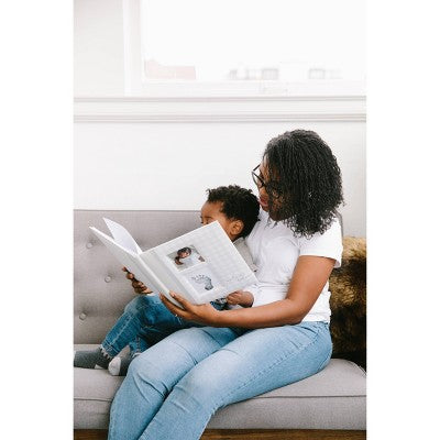 Pearhead Gingham Baby Memory Book - Gray