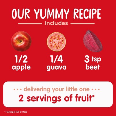 Happy Baby Organics Clearly Crafted Stage 2 Apples, Guavas & Beets - 4oz