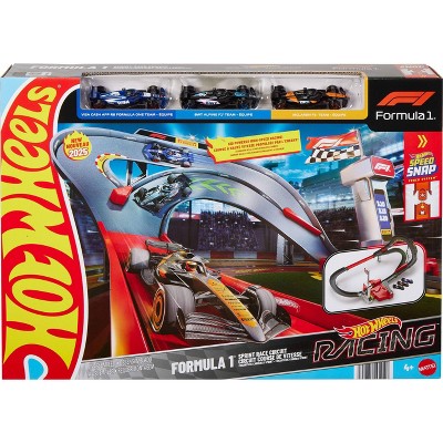 Hot Wheels Racing Formula 1 Sprint Race Circuit Track Set with 3 Die-Cast Toy Cars in 1:64 Scale