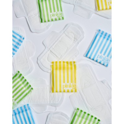 Pinkie Tween & Teen Ultra-Thin Organic Topsheet Pads with Wings - Combo Pack - 18ct