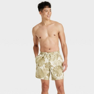 Men's 7" Swim Trunks - Goodfellow & Co White L